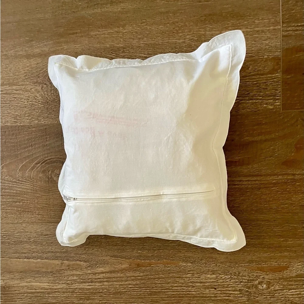 White Floral Lace Pillow 15/16 inches